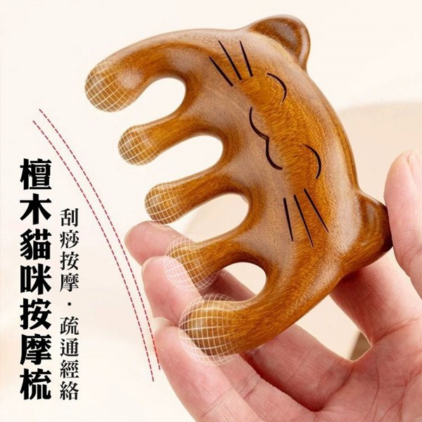 貓咪笑臉按摩梳(1入)