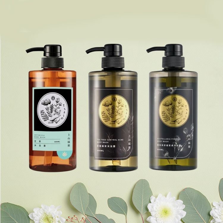 上山採藥~艾草／茶樹美背／露珠草舒緩緊膚 沐浴露 款式可選(600ml)