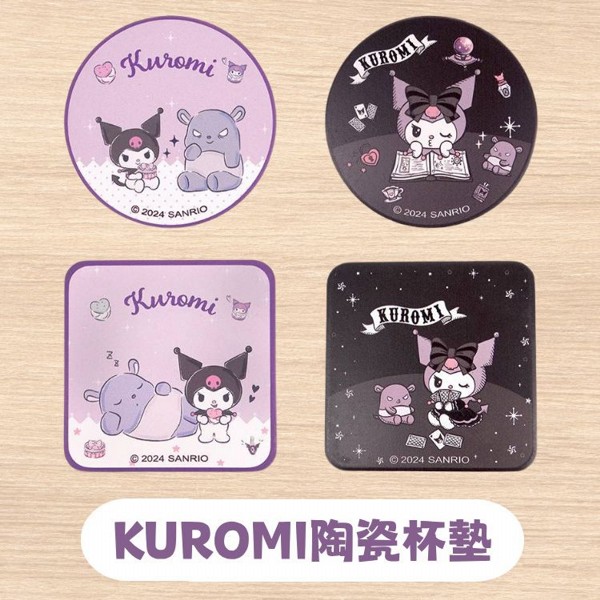 庫洛米 Kuromi 陶瓷杯墊(1入)｜飲料必備、可愛卡通造型小物