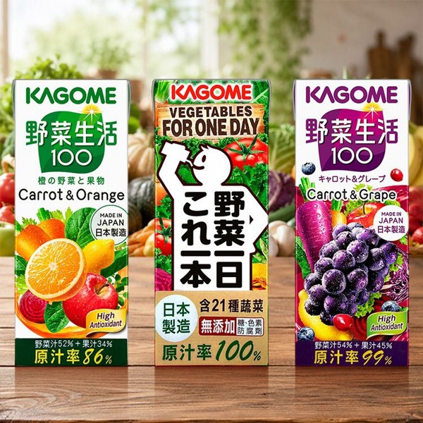 KAGOME~野菜(一日100%／生活100)綜合蔬果汁(200ml) 款式可選