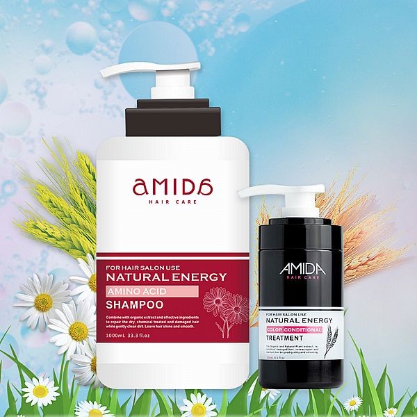Amida 蜜拉~胺基酸洗髮精(1000ml)+角質蛋白護髮素(250ml)