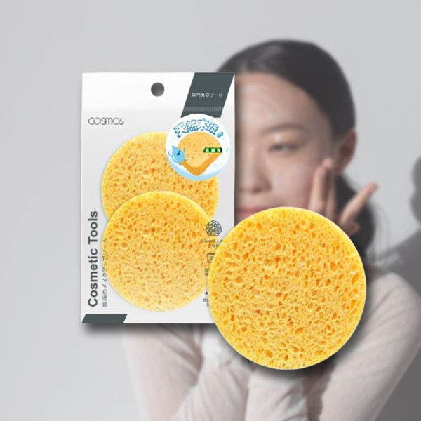 COSMOS~-S30668洗臉海棉(圓形小2入)